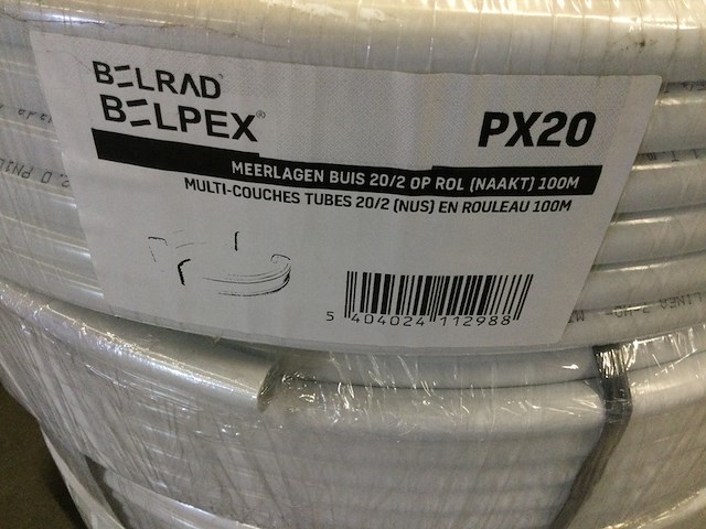 2x meerlagenbuis met mantel doorsnee 20/2, belrad/belpex, px20, wit - afbeelding 3 van  3