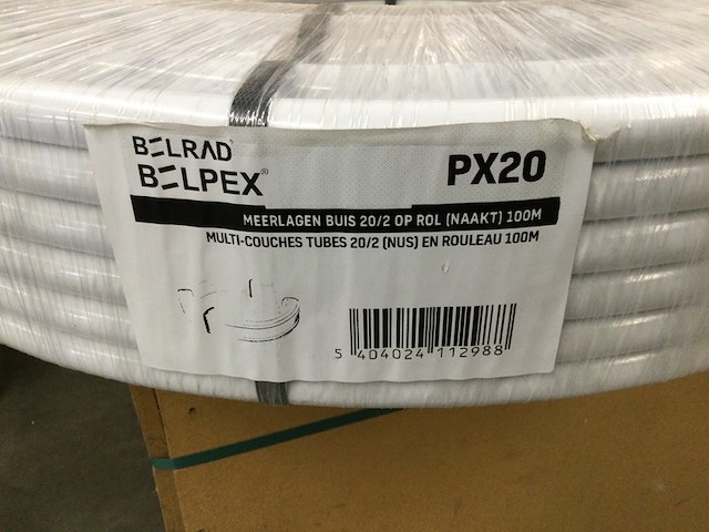 2x meerlagenbuis met mantel doorsnee 20/2, belrad/belpex, px20, wit - afbeelding 3 van  3