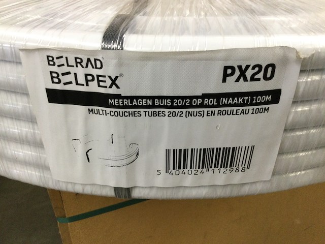 2x meerlagenbuis met mantel doorsnee 20/2, belrad/belpex, px20, wit - afbeelding 3 van  3