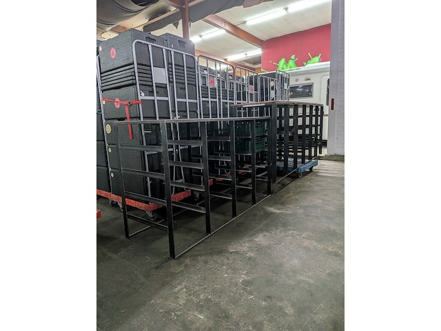 2x metalen schappenstelling t.b.v. euronorm bakken/kratten - afbeelding 2 van  8