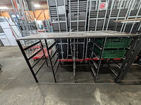 2x metalen schappenstelling t.b.v. euronorm bakken/kratten - afbeelding 3 van  8