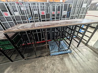 2x metalen schappenstelling t.b.v. euronorm bakken/kratten - afbeelding 4 van  8