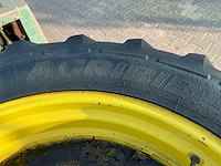 2x michelin agribib 380/80 r38 tractorwielen – 8-gaats – john deere velgen - afbeelding 2 van  10
