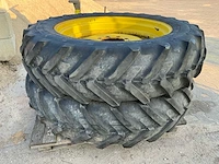 2x michelin agribib 380/80 r38 tractorwielen – 8-gaats – john deere velgen - afbeelding 3 van  10