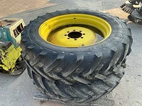 2x michelin agribib 380/80 r38 tractorwielen – 8-gaats – john deere velgen - afbeelding 4 van  10