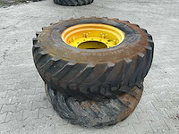 2x michelin power cl 480/80-26 banden op 26" dw16l stalen verstelvelgen – 12/420 – ø370 mm - afbeelding 1 van  5