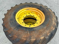 2x michelin power cl 480/80-26 banden op 26" dw16l stalen verstelvelgen – 12/420 – ø370 mm - afbeelding 2 van  5