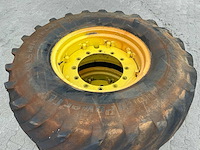 2x michelin power cl 480/80-26 banden op 26" dw16l stalen verstelvelgen – 12/420 – ø370 mm - afbeelding 3 van  5