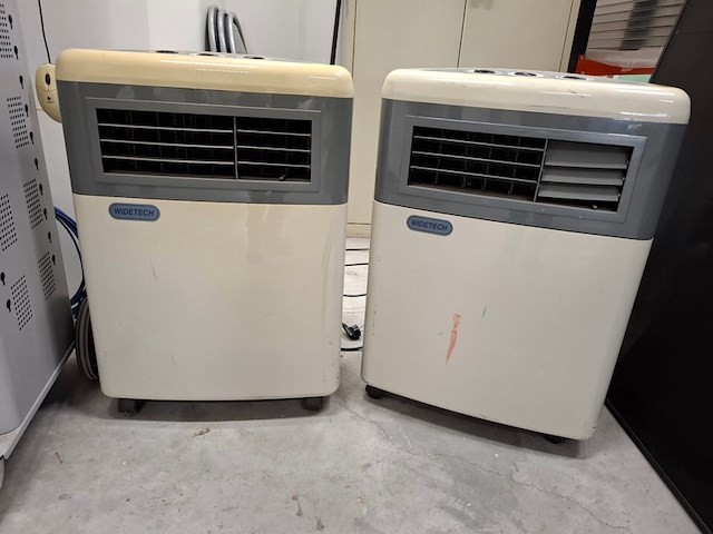 2x mobiele airco widetech, pac-800c - afbeelding 1 van  3
