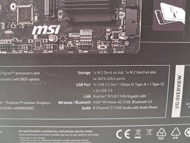 2x moederbord, msi, b550 pro-vdh amd - afbeelding 8 van  10