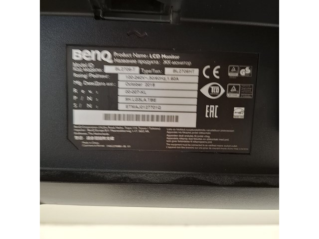 2x monitor benq, bl2706-t, 2018 - afbeelding 4 van  7