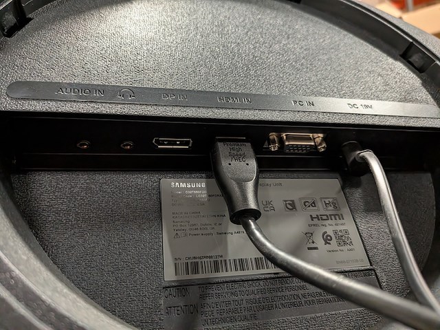 2x monitor curved, samsung, c32t550fdr, zwart - afbeelding 6 van  6