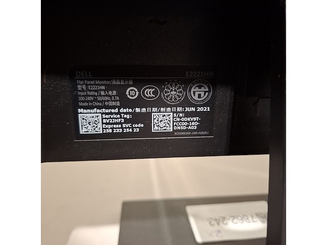 2x monitor, dell, e221hn, 2021 - afbeelding 5 van  8