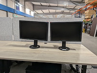 2x monitor, eizo, flexscan s2402w, zwart, 2010 - afbeelding 1 van  8