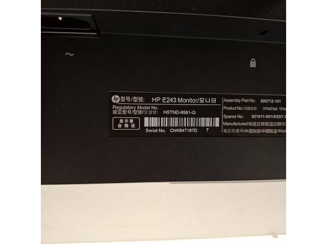 2x monitor hp, e243, 2019 - afbeelding 9 van  10