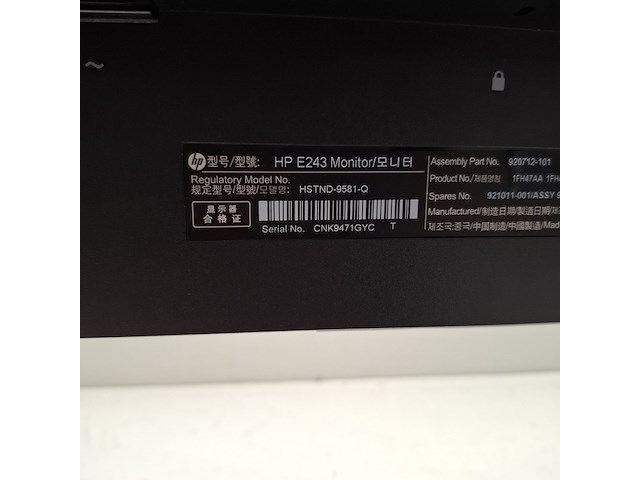 2x monitor hp, e243, 2019 - afbeelding 5 van  10