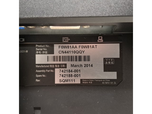 2x monitor hp, f0w81aa f0w81at, 2014 - afbeelding 17 van  17