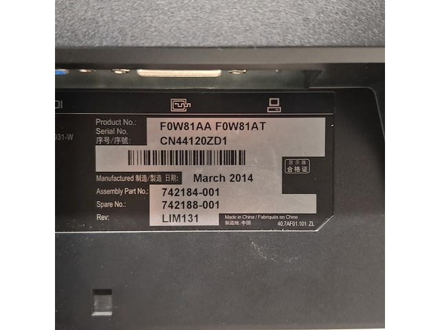 2x monitor hp, f0w81aa f0w81at, 2014 - afbeelding 20 van  20