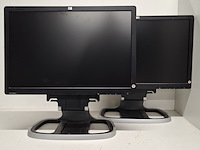 2x monitor hp, le2201w, 2011 - afbeelding 1 van  14