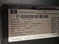 2x monitor, hp, le2201w, 2011 - afbeelding 13 van  14