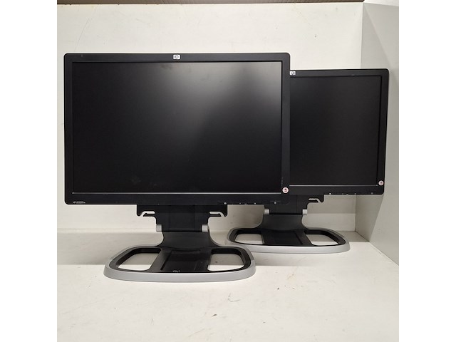 2x monitor, hp, le2201w, 2011 - afbeelding 1 van  14