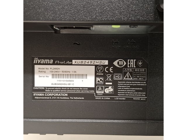 2x monitor iiyama, prolite | pl2492h - afbeelding 14 van  16