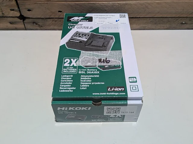 2x multi volt accu, hikoki, bsl 36a18x, en snellader uc18ysl3 - afbeelding 4 van  4