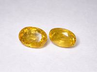2x natuurlijke saffier | totaal 2.95ct, royal yellow - afbeelding 1 van  1