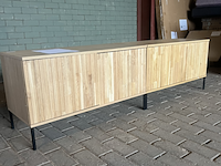 2x new gravure tv-meubel b 100 cm - eiken - naturel woood - afbeelding 2 van  7