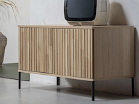 2x new gravure tv-meubel b 100 cm - eiken - naturel woood - afbeelding 6 van  7