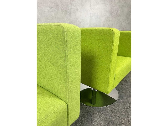 2x offecct solitaire - draaibare design fauteuil - 2 kleuren groen - afbeelding 2 van  9