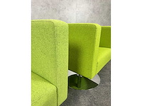 2x offecct solitaire - draaibare design fauteuil - 2 kleuren groen - afbeelding 2 van  9