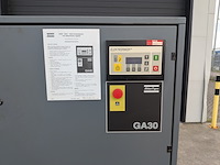 2x olie-geïnjecteerde schroefcompressor, atlas copco, ga30 & ga7ff, incl. persluchttank - afbeelding 14 van  23