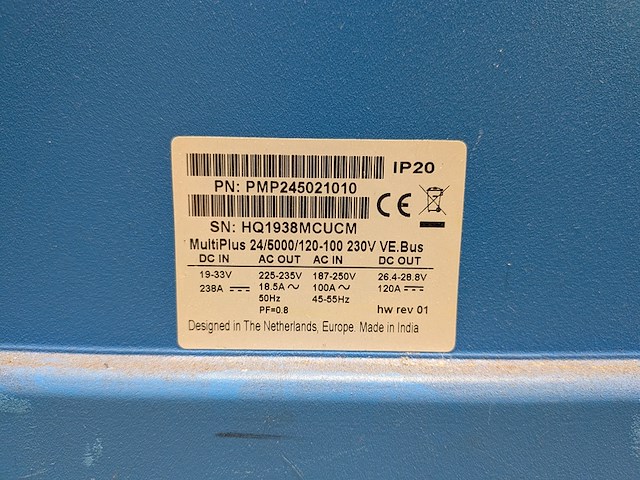 2x omvormer/acculader, victron energy, multiplus 24/5000/120 - afbeelding 7 van  8