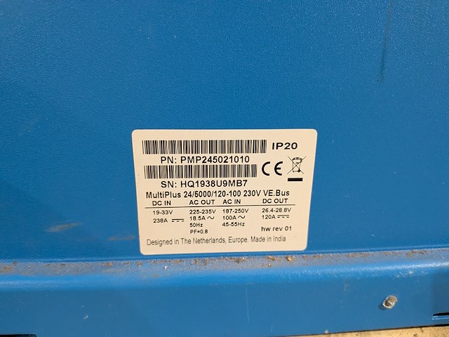 2x omvormer/acculader, victron energy, multiplus 24/5000/120 - afbeelding 8 van  8
