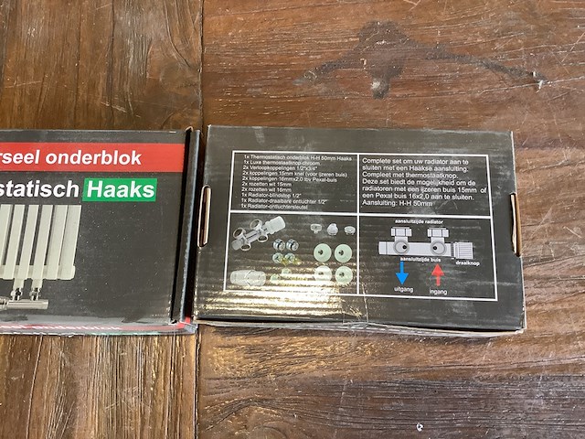 2x onderblok haaks links, wb, 43.3536, chroom - afbeelding 2 van  4
