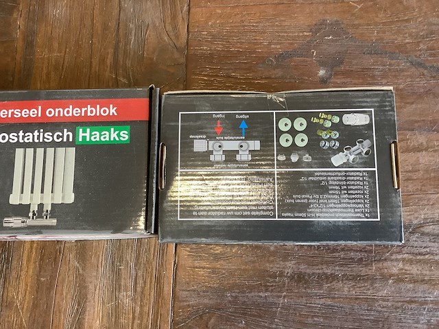 2x onderblok radiator aansluitset haaks links, wb, 43.3536, chroom - afbeelding 3 van  4