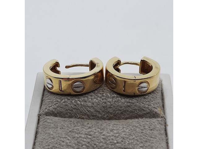 2x oorhanger, 18 karaats - afbeelding 1 van  8