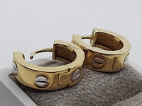2x oorhanger, 18 karaats - afbeelding 2 van  8
