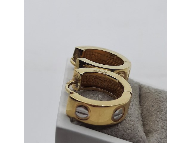 2x oorhanger, 18 karaats - afbeelding 3 van  8