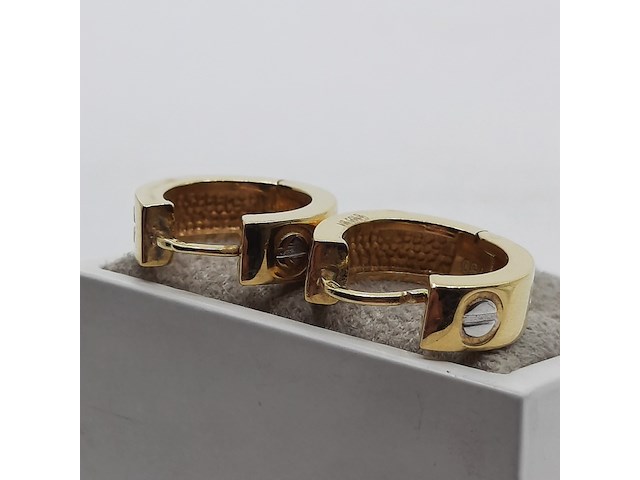 2x oorhanger, 18 karaats - afbeelding 4 van  8