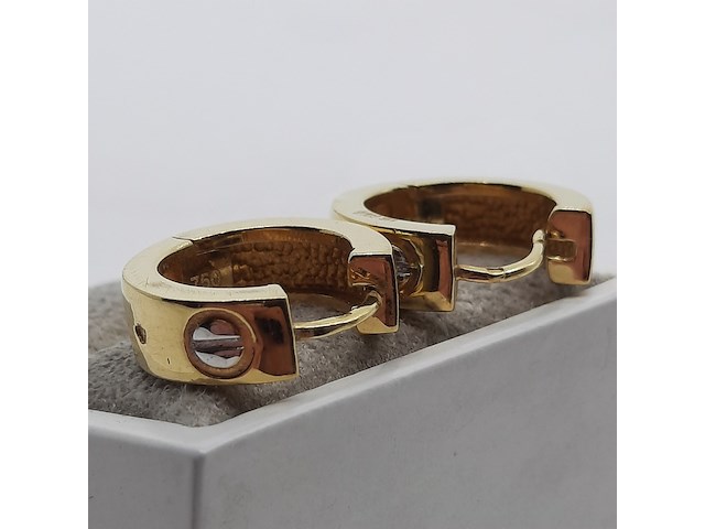 2x oorhanger, 18 karaats - afbeelding 5 van  8