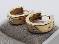 2x oorhanger, 18 karaats - afbeelding 7 van  8