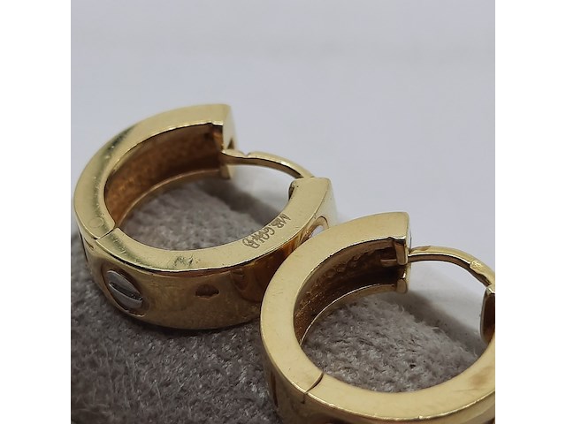 2x oorhanger, 18 karaats - afbeelding 8 van  8