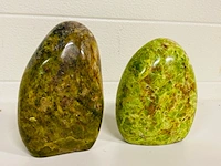 2x opaal groen vrije vormen