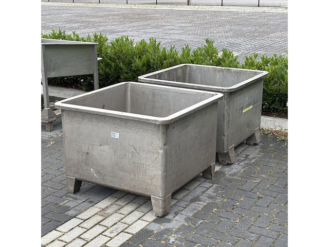 2x opslagbak | rvs - afbeelding 1 van  7