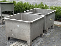 2x opslagbak | rvs - afbeelding 1 van  7