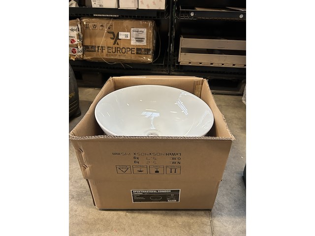 2x opzet wastafel galvano, 1564904, wit - afbeelding 1 van  3