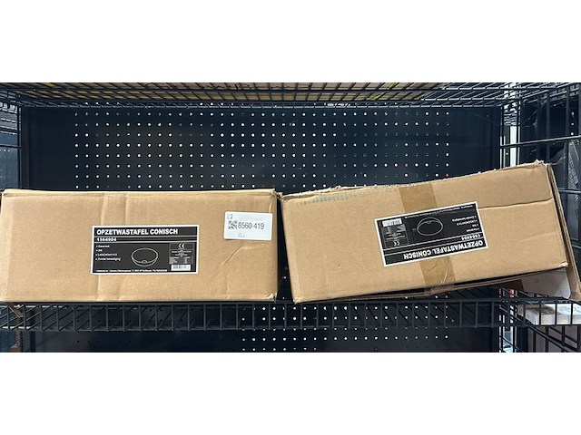 2x opzetwastafel conisch dxh 40x14.5 cm galvano, wit - afbeelding 1 van  3