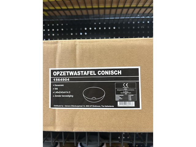 2x opzetwastafel conisch dxh 40x14.5 cm galvano, wit - afbeelding 2 van  3